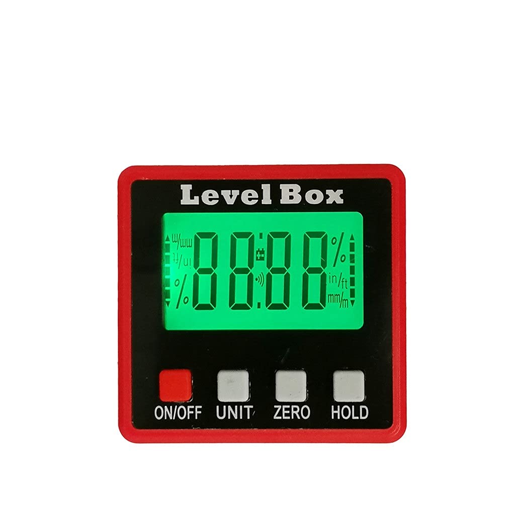 WJCCY 360 Degree Digital Angle Finder Protractor - Electronic Inclinometer & Level Box with LCD Display - Precision Angle Measuring Tool for Woodworking, Construction, and DIY Projects
