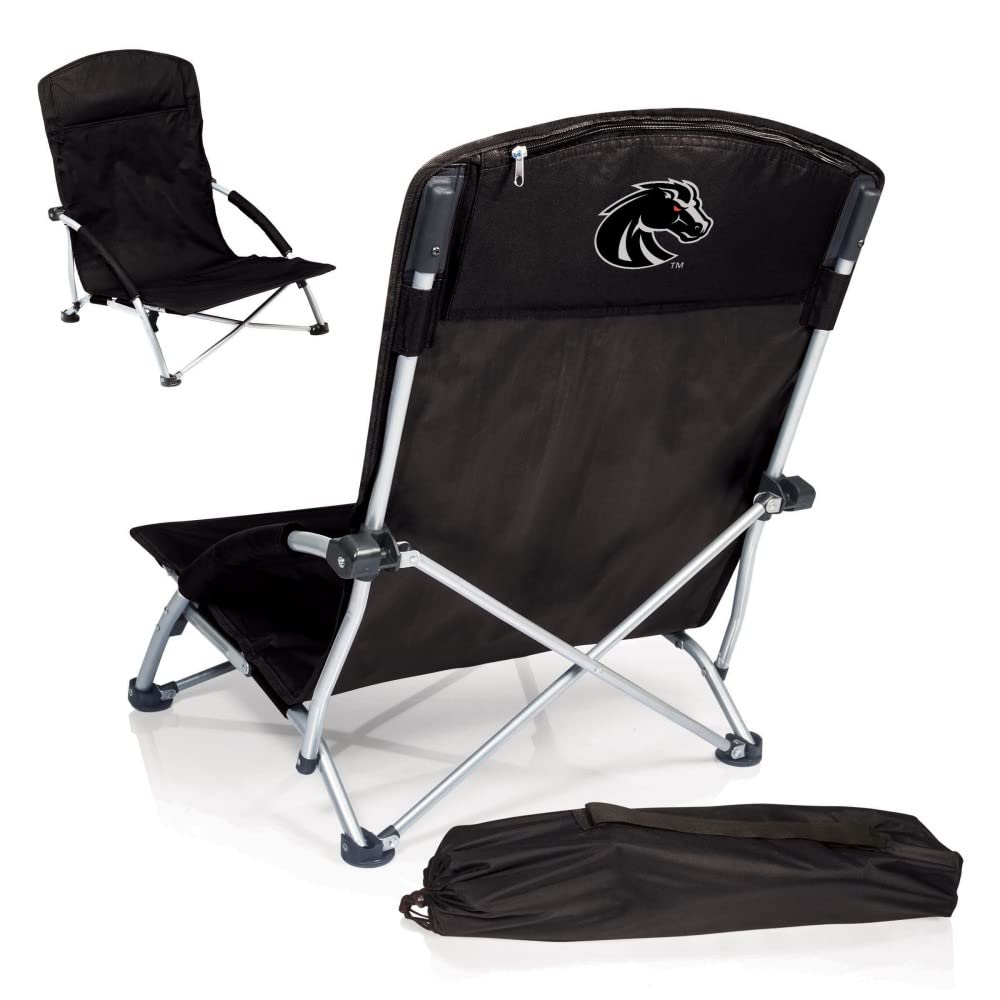 PICNIC TIME NCAA Tranquility Portable Low Beach Chair for Adults with Carry Bag - Lightweight Folding Lawn Chair for Outdoor Relaxation, Camping, Beach, Picnic, and Backyard Lounging