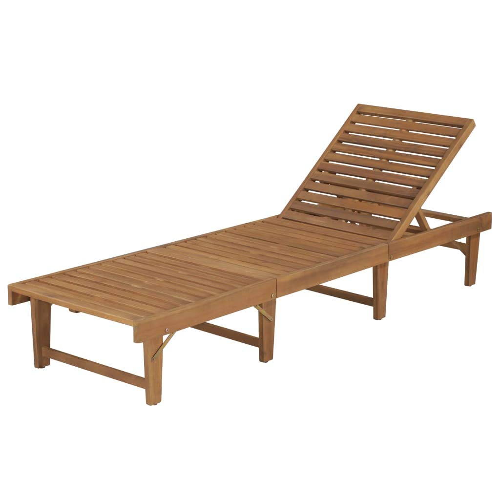 FAMIROSA Adjustable Patio Reclining Chaise Lounge Chair - Outdoor Beach Poolside Sun Lounger with Square Folding Table - Perfect for Backyard, Porch, and Vacation Relaxation