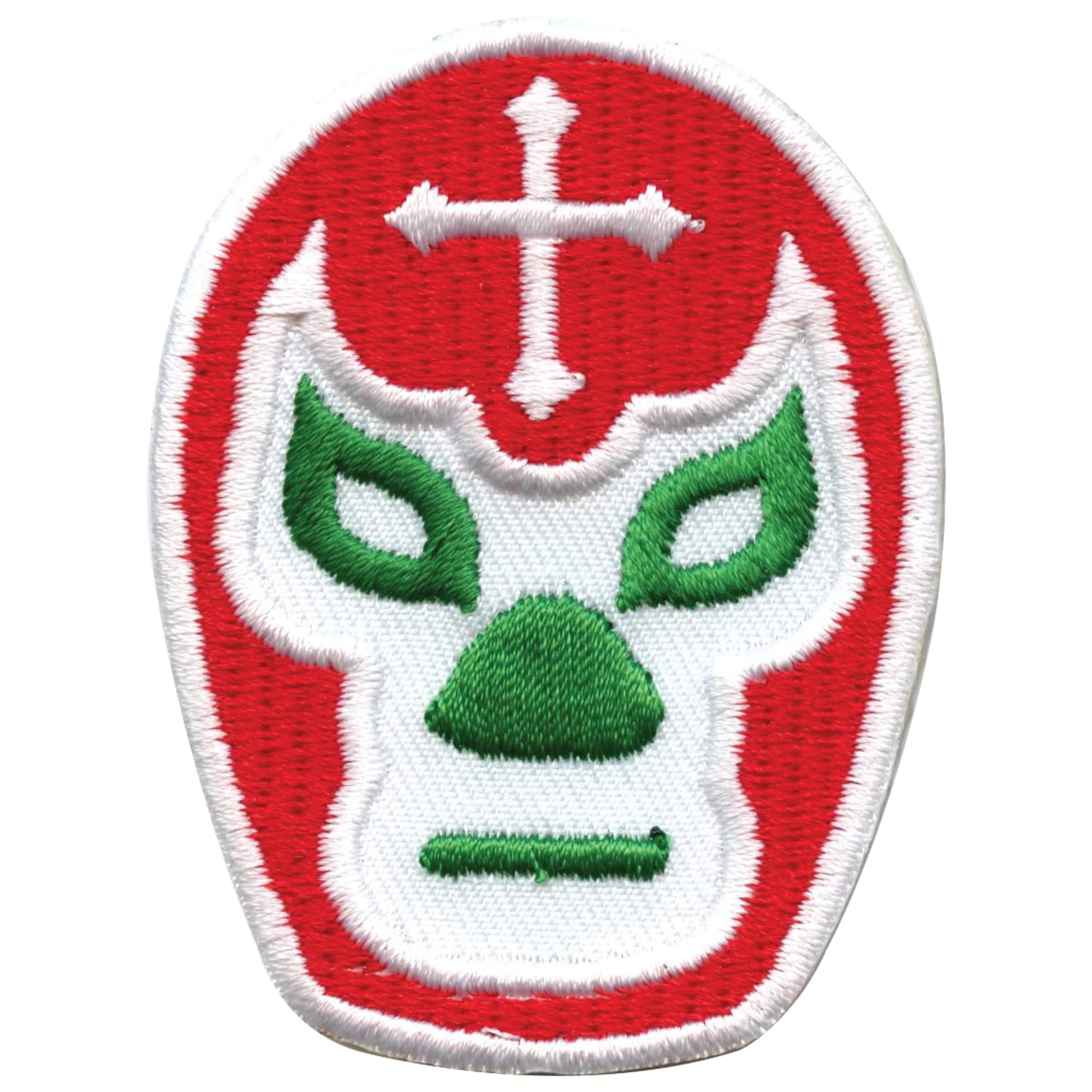 Mexican Luchador Mask Embroidered Iron On Patch - Wrestling Costume Accessory for DIY Jackets, Bags & Cosplay Outfits