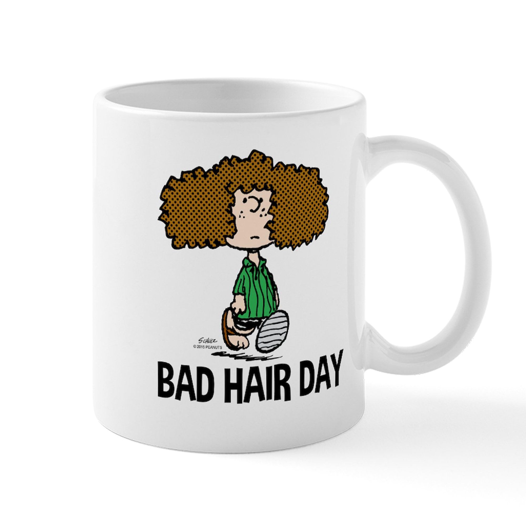 Peppermint Patty Bad Hair Day 20oz Ceramic Coffee Mug - Large 11oz (325ml) Funny Novelty Cup for Office, Home & Gifts - Perfect for Coffee, Tea & Hot Drinks