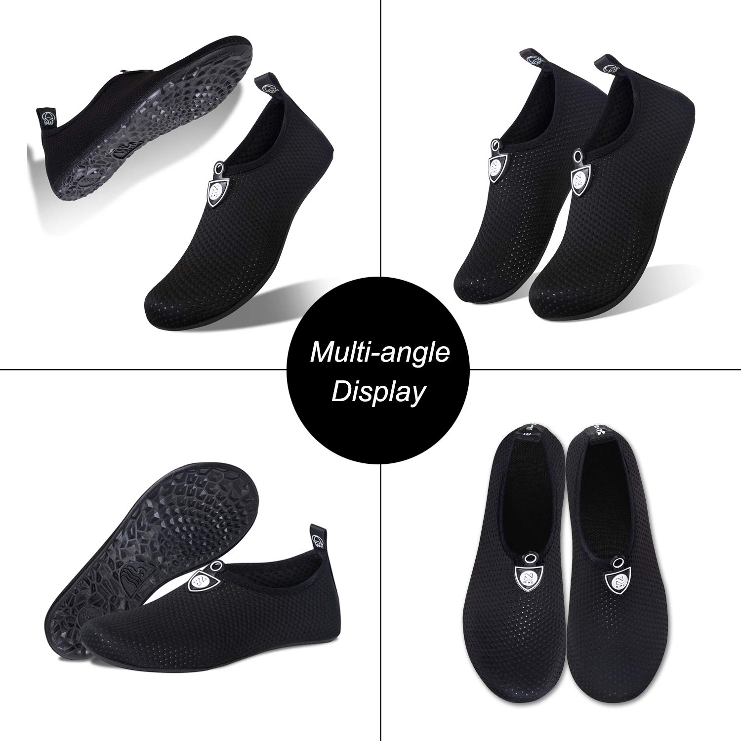 WateLves Water Shoes for Women & Men - Barefoot Quick-Dry Aqua Socks for Beach, Swim, Surf, Yoga & Exercise - Lightweight & Breathable with Translucent Soles - Perfect for Water Sports, Pool, and Outdoor Activities
