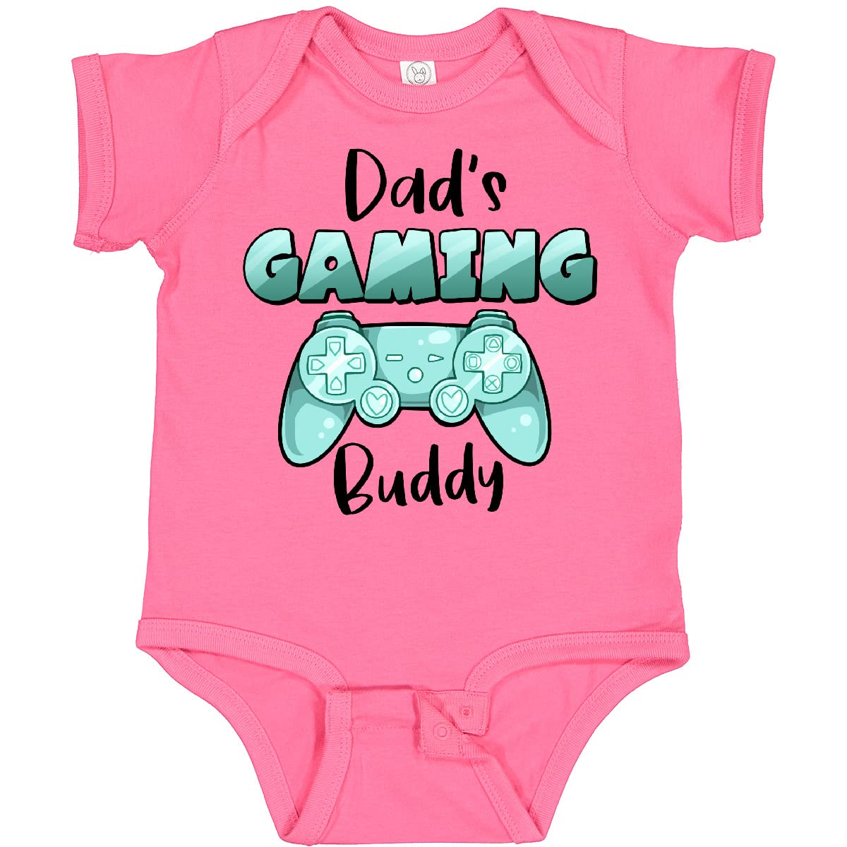 Inktastic Dad's Gaming Buddy - Aqua Controller Baby Bodysuit | Cute Gamer Dad & Baby Matching Outfit | Perfect for Father's Day, Birthday & Family Photos
