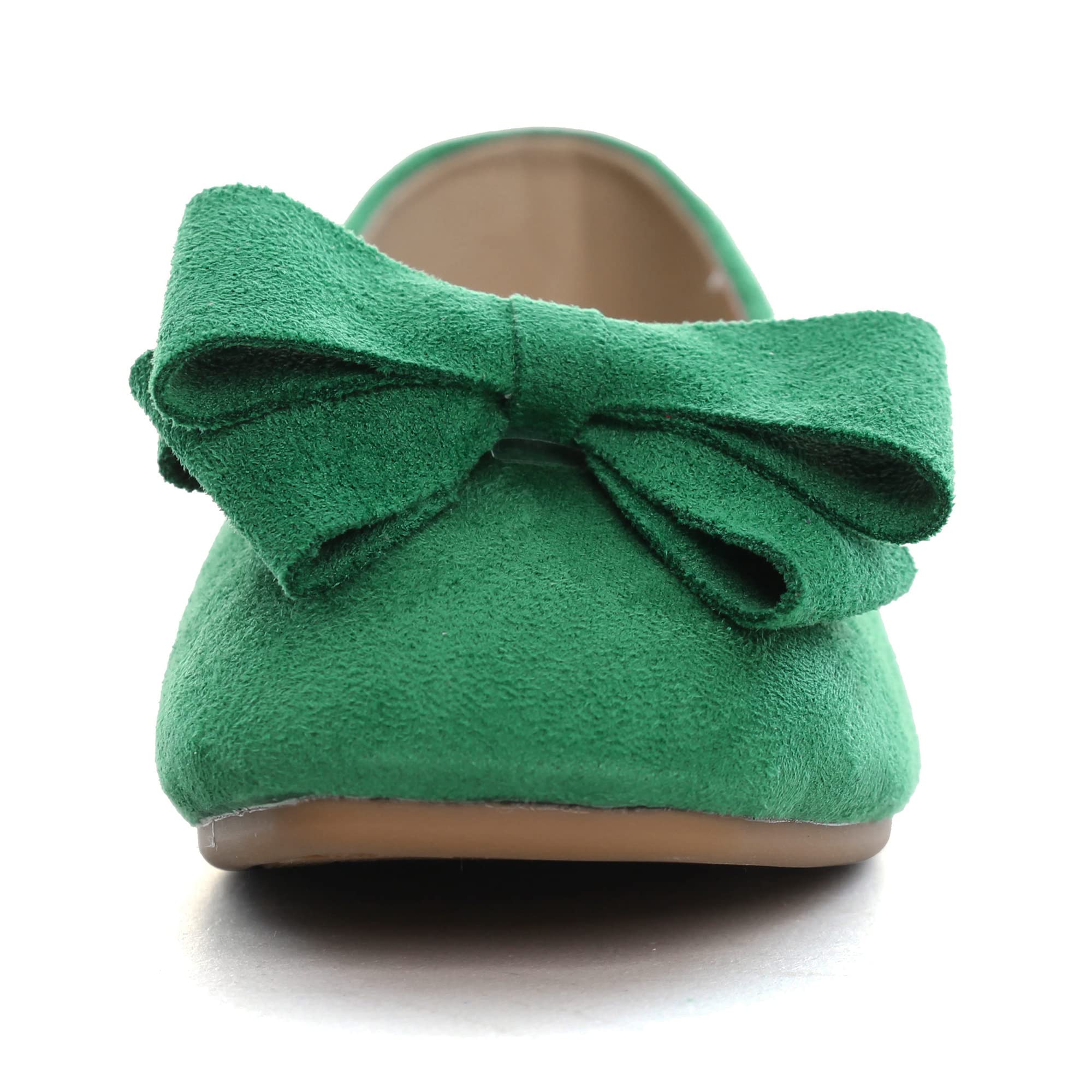 ODORHEISAYO Women's Bowknot Ballet Flats - Comfortable Square Toe Slip-On Dress Shoes for Casual Wear, Office & Wedding Occasions