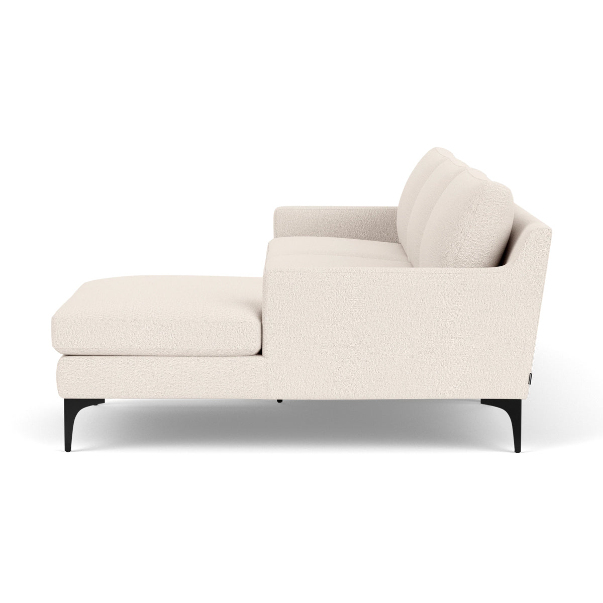 Astha Boucle Right Chaise Sofa - Modern Upholstered Sectional Couch with Chaise Lounge for Living Room, Family Room & Apartment Decor