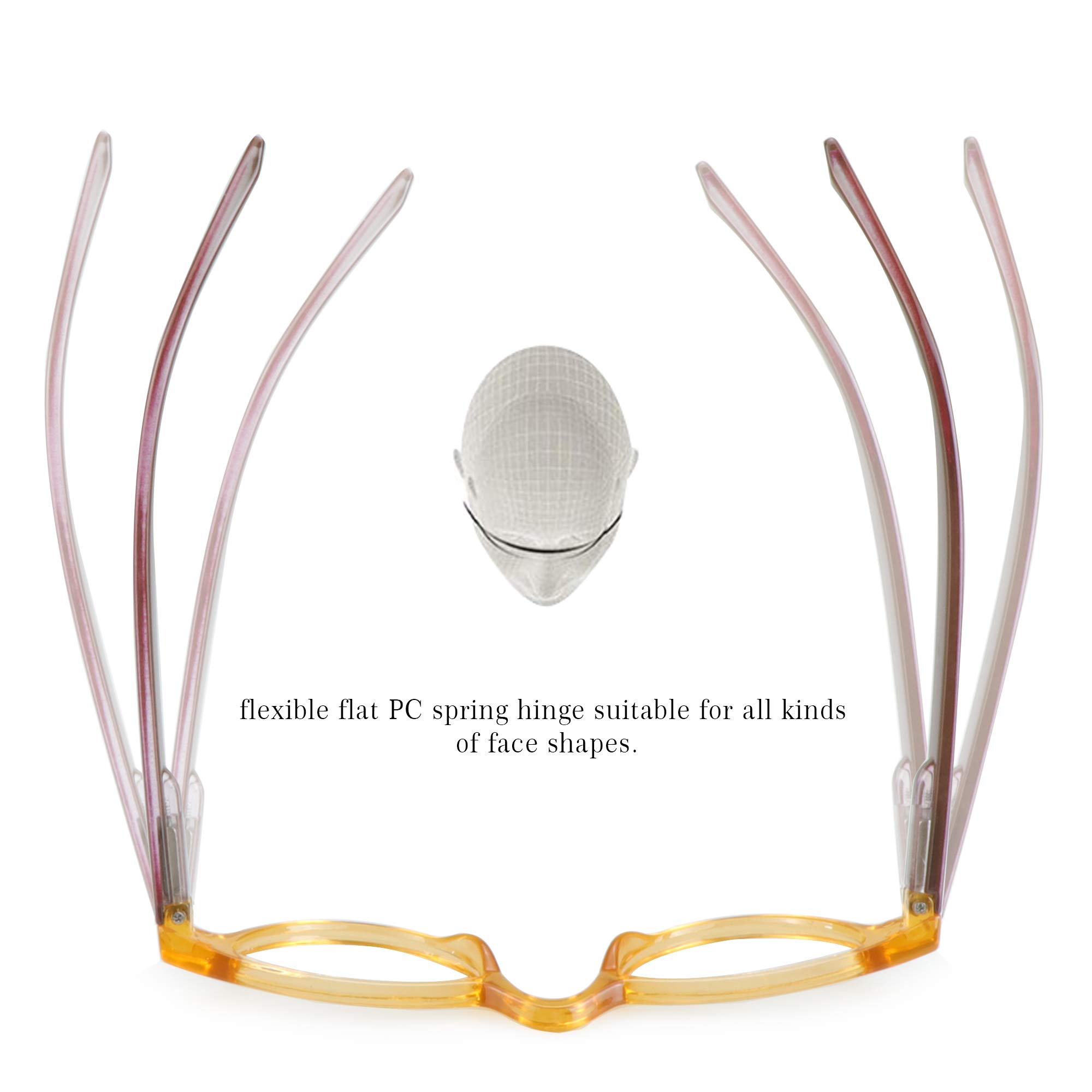 LifeArt Blue Light Blocking Glasses - 4 Pairs Reading Glasses for Computer & Screen Use - Reduce Eye Strain for Work, Gaming & Reading