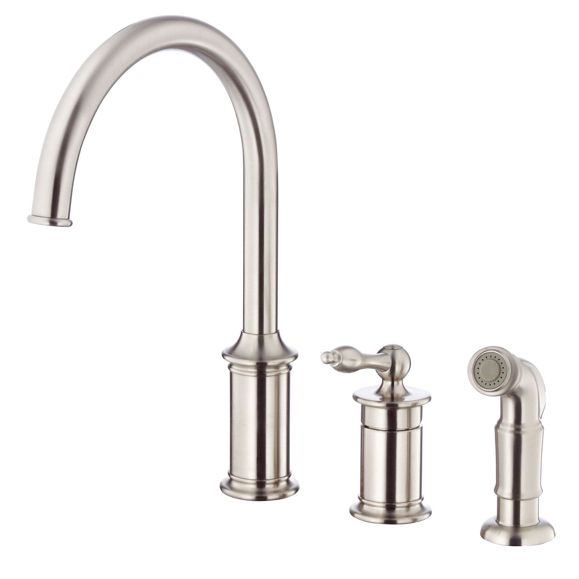 Danze Prince Stainless Steel Single Handle Widespread Kitchen Faucet with Pull-Down Sprayer - Perfect for Modern Kitchens, Dishwashing & Food Prep