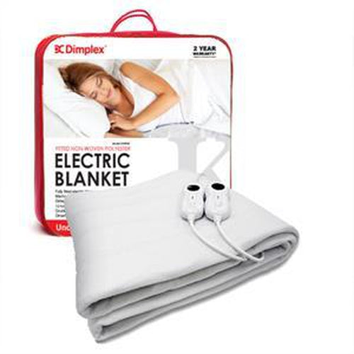 DIMPLEX DHEBUQ Queen Size Electric Blanket - Ultra-Soft Polyester, Fast Heating, 10 Heat Settings - Perfect for Cold Nights & Cozy Winter Bedding