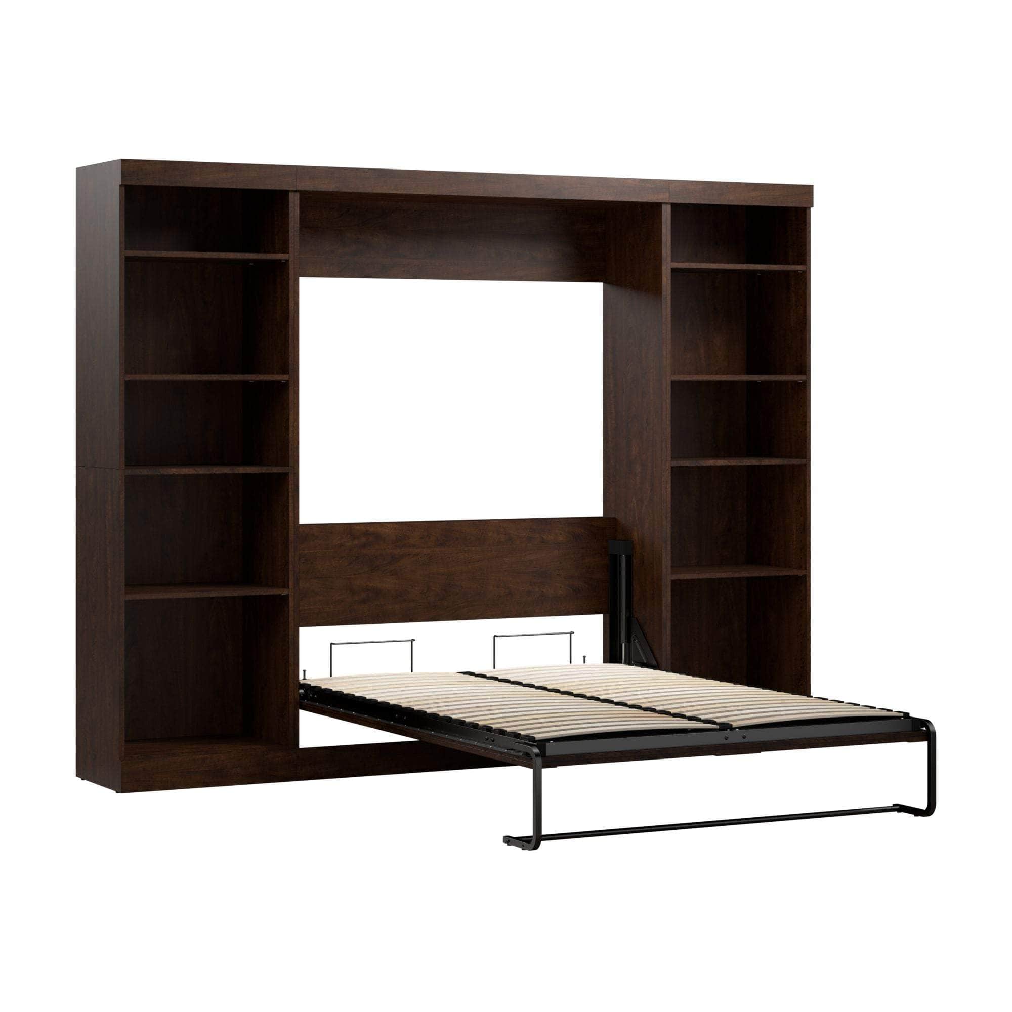 Space-Saving Full Murphy Bed with 2 Storage Units (109W) - 7 Color Options for Home, Office, or Guest Room Use