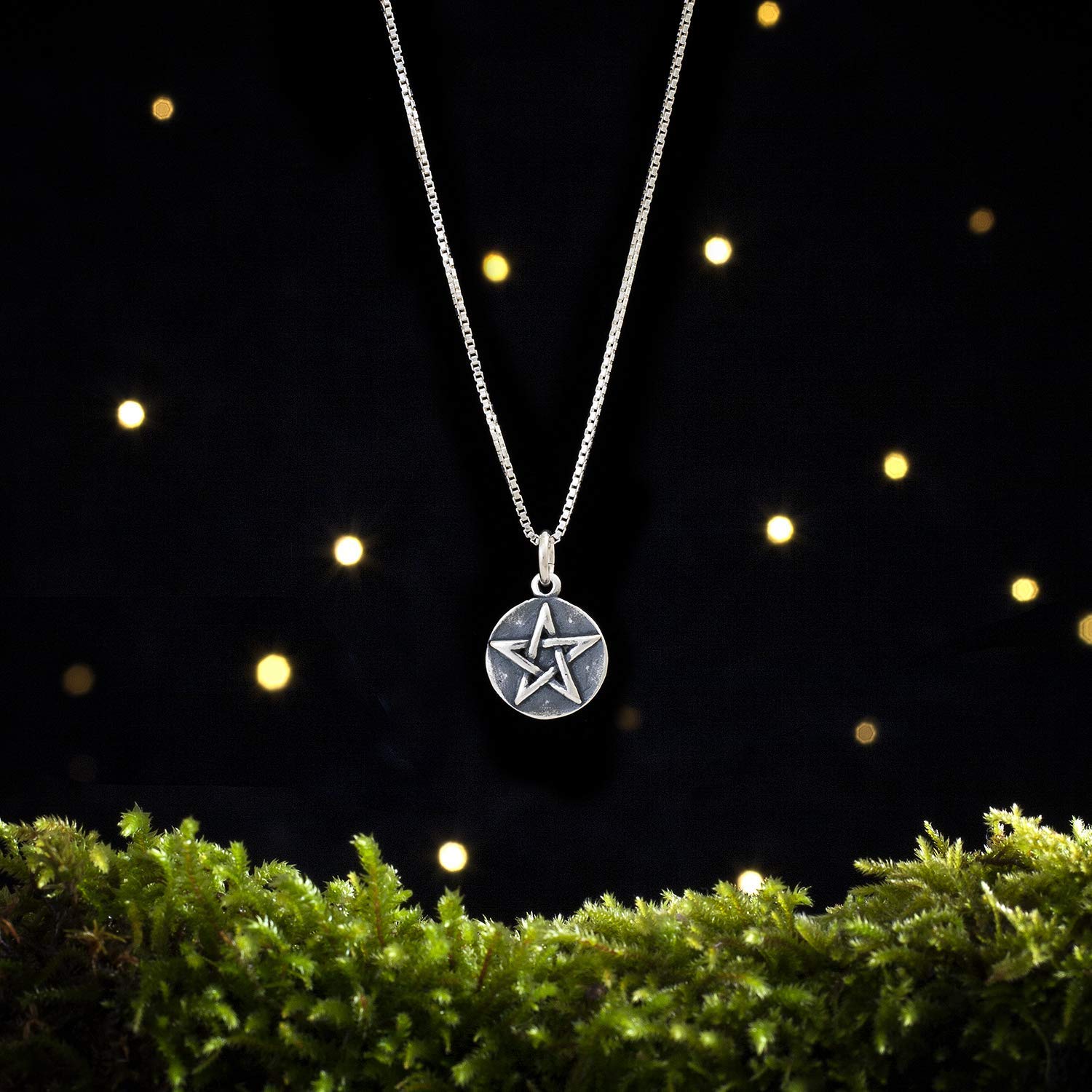 Small Sterling Silver Pentagram & Pentacle Charm or Necklace - Perfect for Wiccan Jewelry, Pagan Gifts & Spiritual Protection