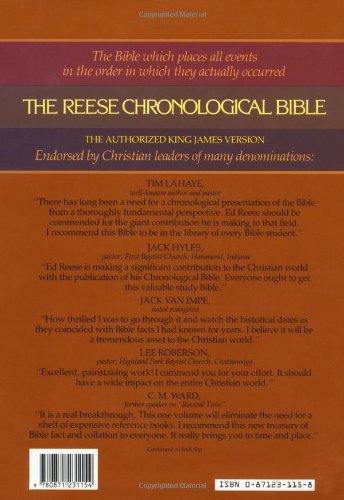 The Reese Chronological Bible - Read the Bible in Historical Order | Perfect for Bible Study, Devotionals & Personal Growth