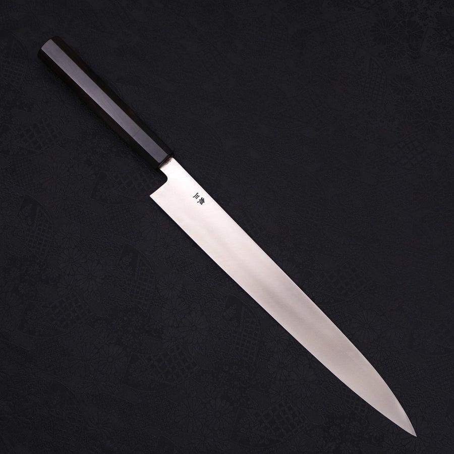 Premium Yanagiba Sushi Knife 300mm - Left Handed Silver Steel #3 Kasumi with Buffalo Ebony Handle - Perfect for Sushi Chefs & Japanese Cuisine Lovers