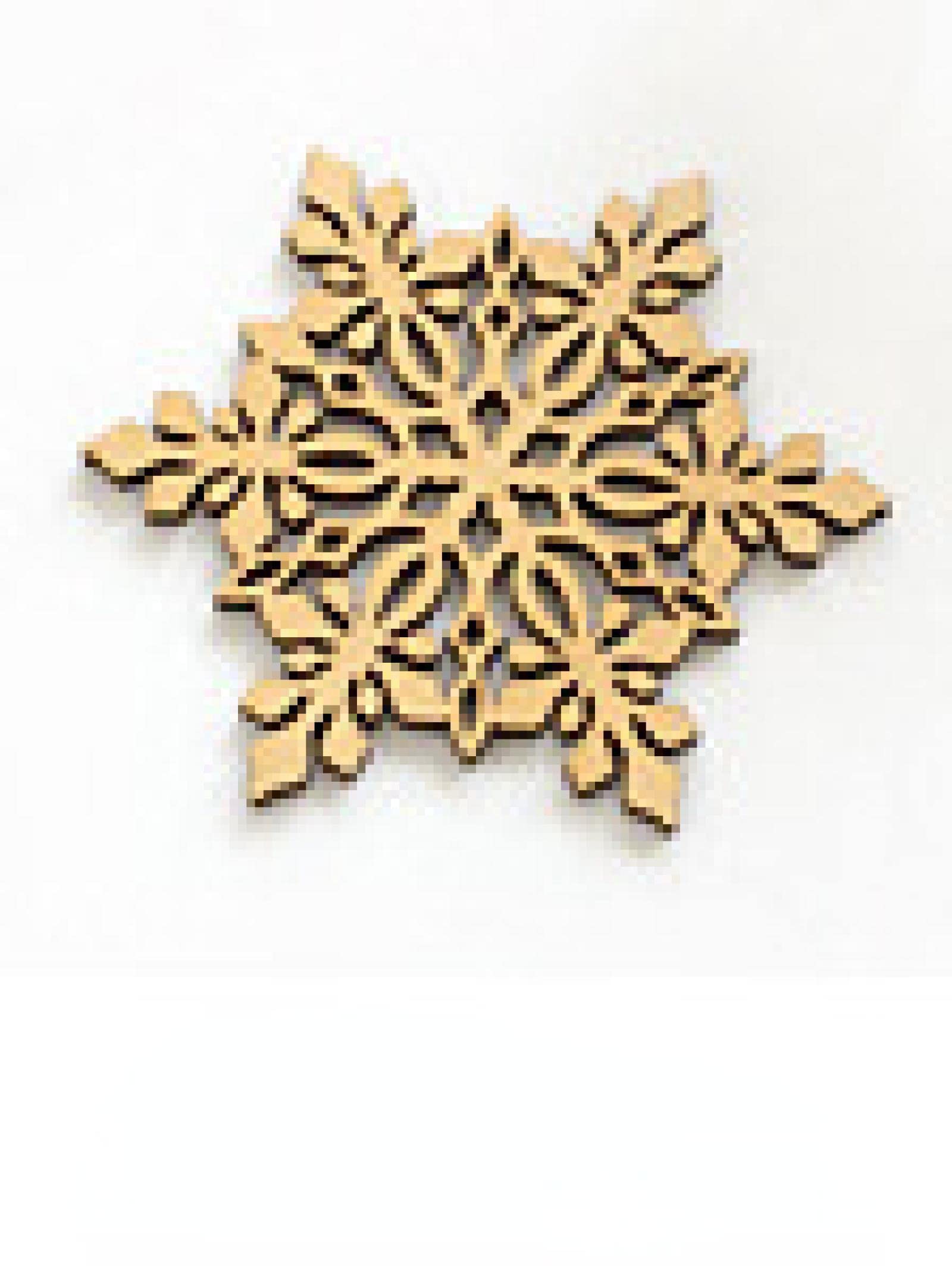 Snowflake Wooden Coaster Set - Heat Resistant Table Mats for Hot Dishes, Bowls & Mugs - Natural Wood Insulation Pads for Dining Table, Kitchen & Office Use