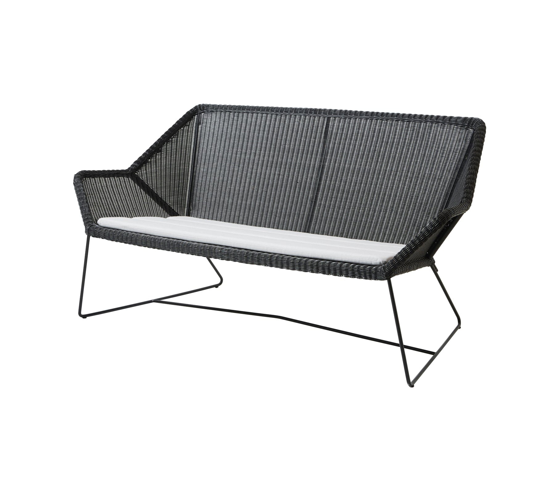 Breeze 2-Seater Outdoor Garden Sofa - Waterproof Wicker Patio Furniture Set for Backyard, Porch & Poolside Relaxation