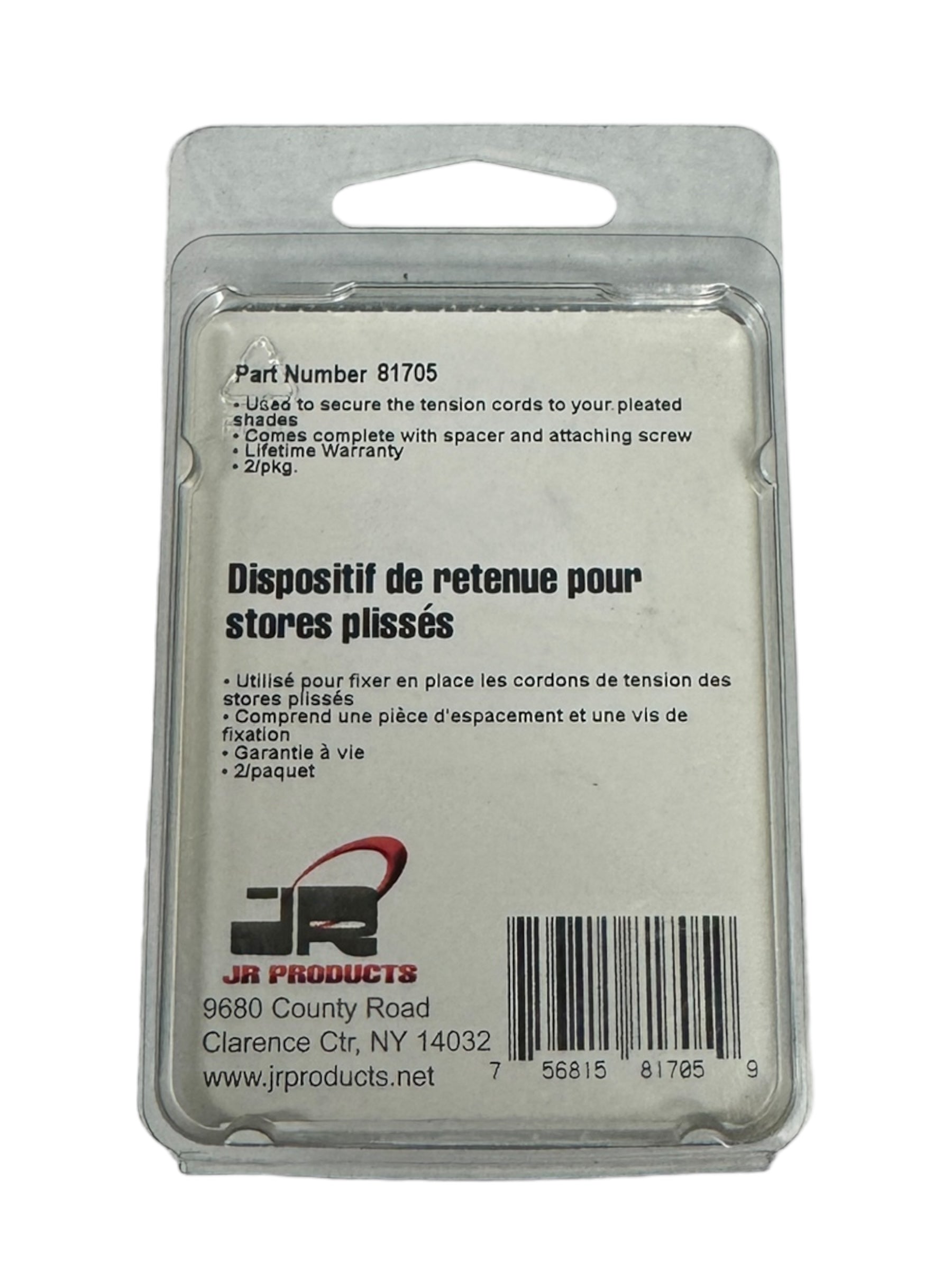 JR Products Pleated Shade Hold Down - Secure & Durable RV Window Shade Clip for Travel & Camping