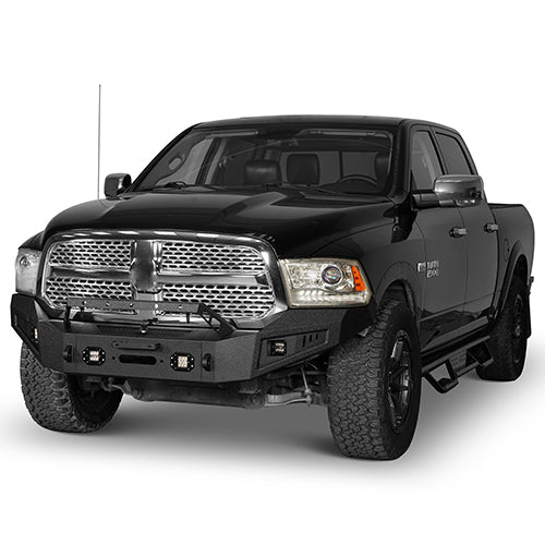 13-18 Dodge Ram 1500 Full Width Front & Rear Bumper (Excluding Rebel) - Heavy Duty U-Box Design for Off-Road Protection & Style