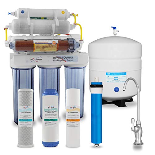 11-Stage Reverse Osmosis Water Filtration System for Home - Under Sink RO Water Purifier with Alkaline Filter (50 GPD, pH 5-11) - Includes CP D Faucet | Perfect for Clean Drinking Water, Cooking & Coffee Making