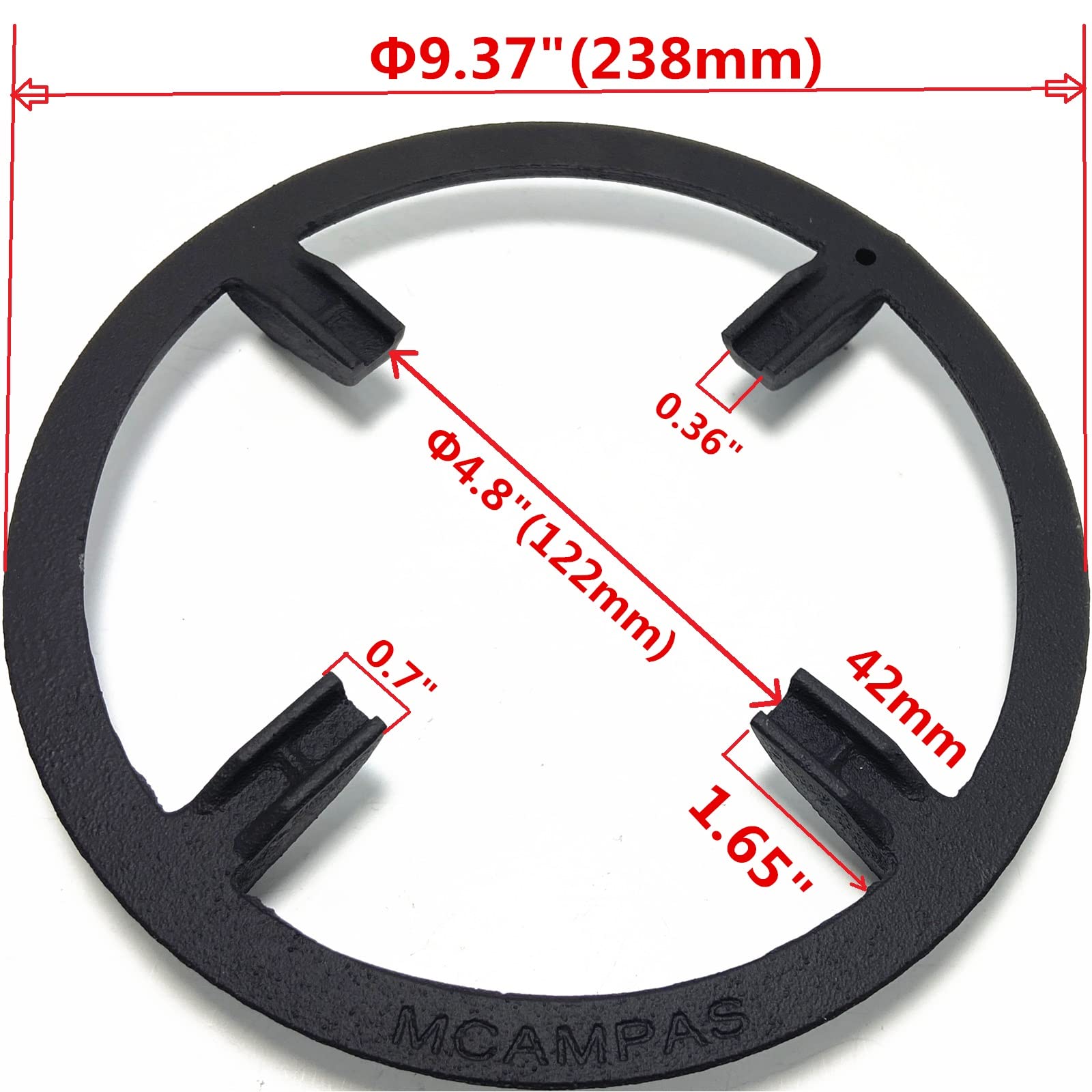 Heavy Duty Cast Iron Wok Ring - Non-Slip Burner Support for Round Bottom Wok Pans | Compatible with Samsung, LG, Whirlpool, GE, Frigidaire, KitchenAid Gas Stoves | Perfect for Asian Cooking, Stir-Frying & Deep Frying
