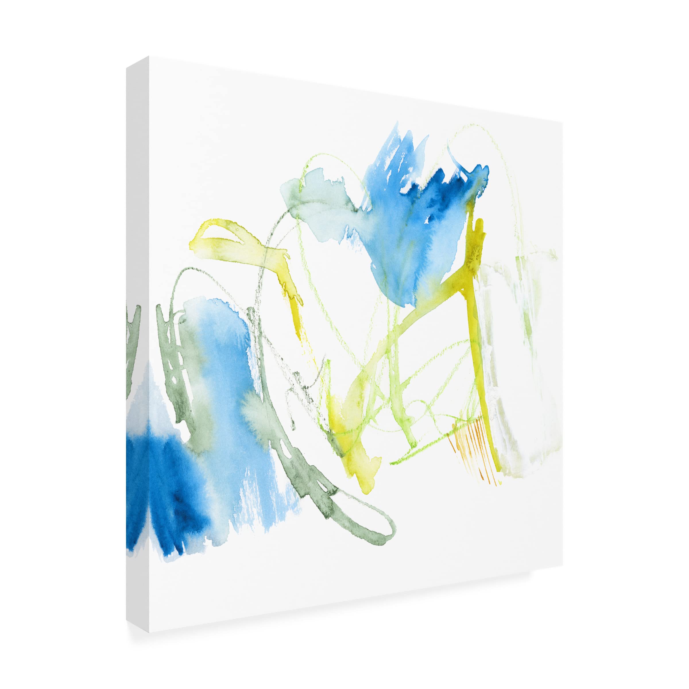 Victoria Borges 'Sea Scrawl I' Canvas Wall Art Print - Coastal Beach Decor for Living Room, Bedroom & Office - Modern Ocean Themed Home Decor