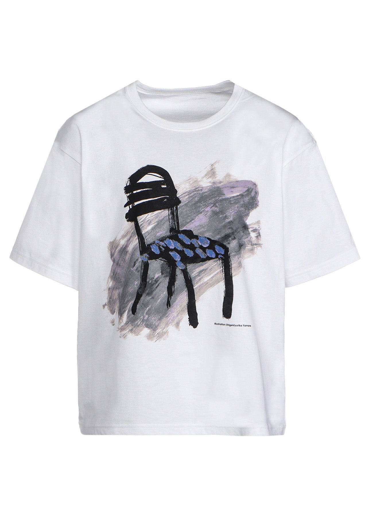 Soft Cotton Jersey Chair Print Oversized Shirt for Women - Comfortable Loose Fit Blouse for Casual Wear, Office, and Travel