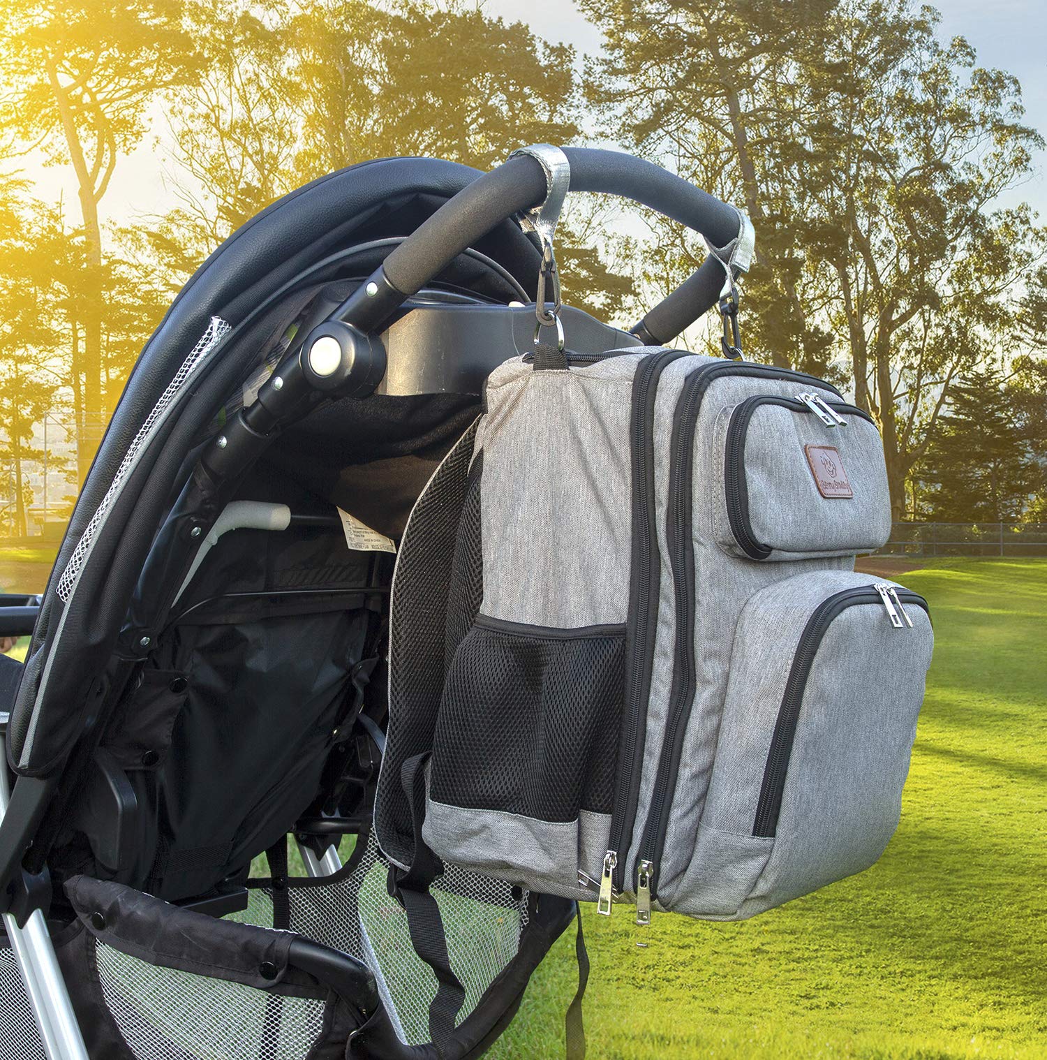 **Benny Bradley’s 3-in-1 Diaper Bag Backpack – Waterproof, Spill-Proof, Large Capacity Baby Bag with Stroller Straps – Perfect for Parents, Travel & On-the-Go – Universal Stroller Attachment & Built-In Cooler**