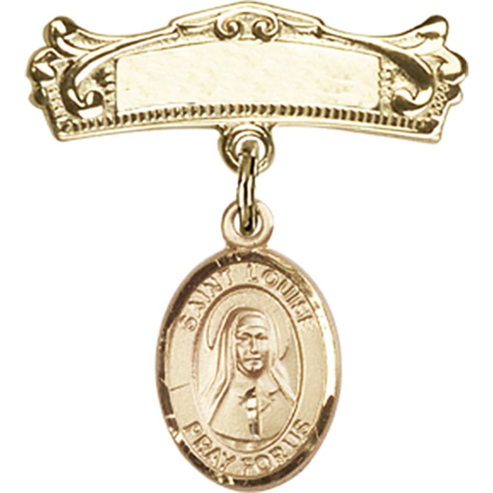 St. Louise de Marillac Gold Filled Baby Badge - 7/8