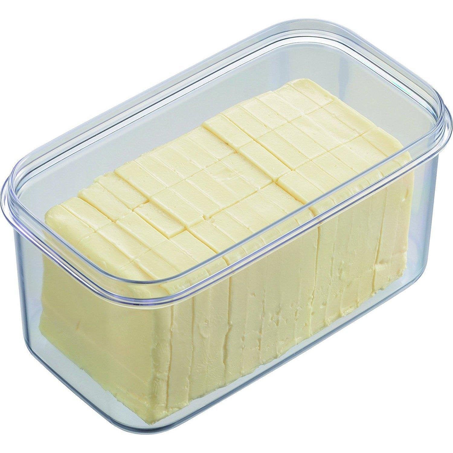 Akebono ST 3006 Butter Dish with Built-in Cutter - Airtight Butter Keeper for Freshness - Perfect for Kitchen, Dining Table & Breakfast Serving