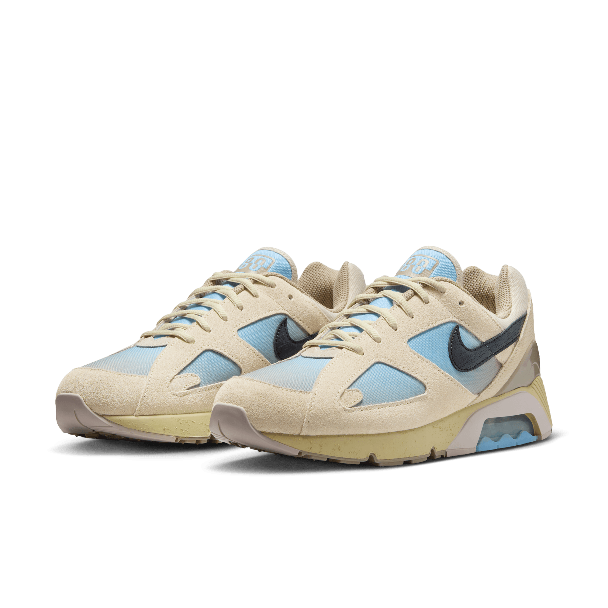 Nike Air 180 Light Khaki/Psychic Blue - Retro Running Shoes for Men | Comfortable Sneakers for Jogging, Gym Workouts & Casual Wear