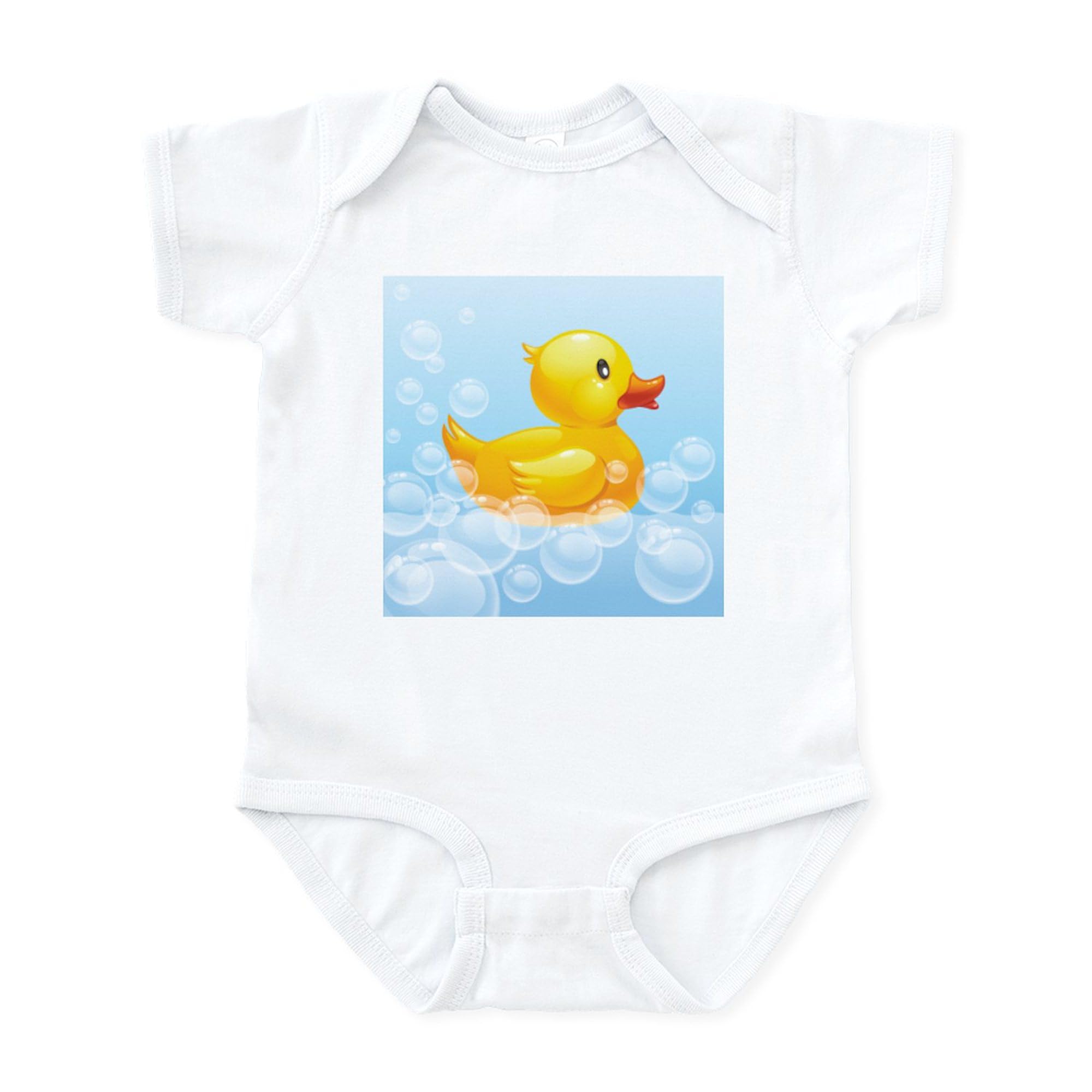 Cute Duck in Bubbles Baby Bodysuit - Soft Infant Romper for Boys & Girls | Perfect for Playtime, Photo Shoots & Everyday Wear