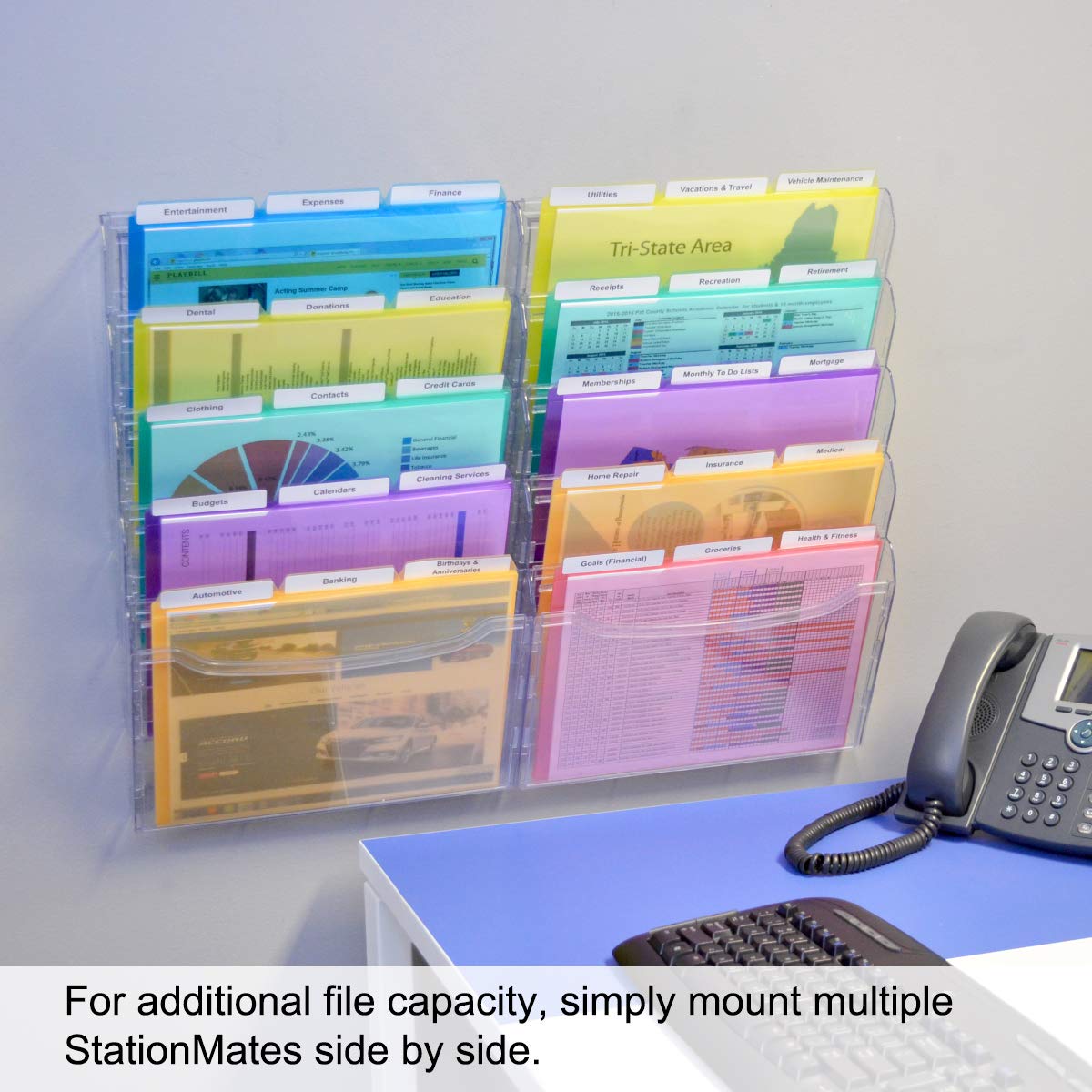 Ultimate 5-Tier Vertical Wall File Organizer - Hanging File Sorter for Office & Home | Multi-Purpose Display Rack with 25 Pockets | Perfect for Project Files, Mail, Documents & Office Organization
