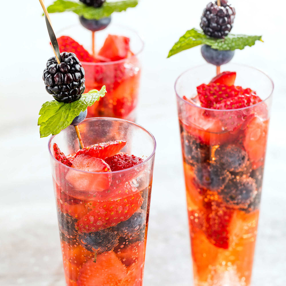 5 oz Clear Plastic Tall Cocktail Glasses - 100-Pack (2x2x4.5 Inches) - Perfect for Parties, Bars & Events