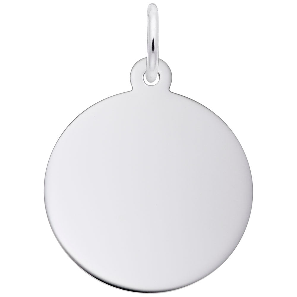 Sterling Silver Small Round Disc Charm - Dainty Jewelry for Bracelets, Necklaces & DIY Crafts - Perfect for Gifts & Everyday Wear
