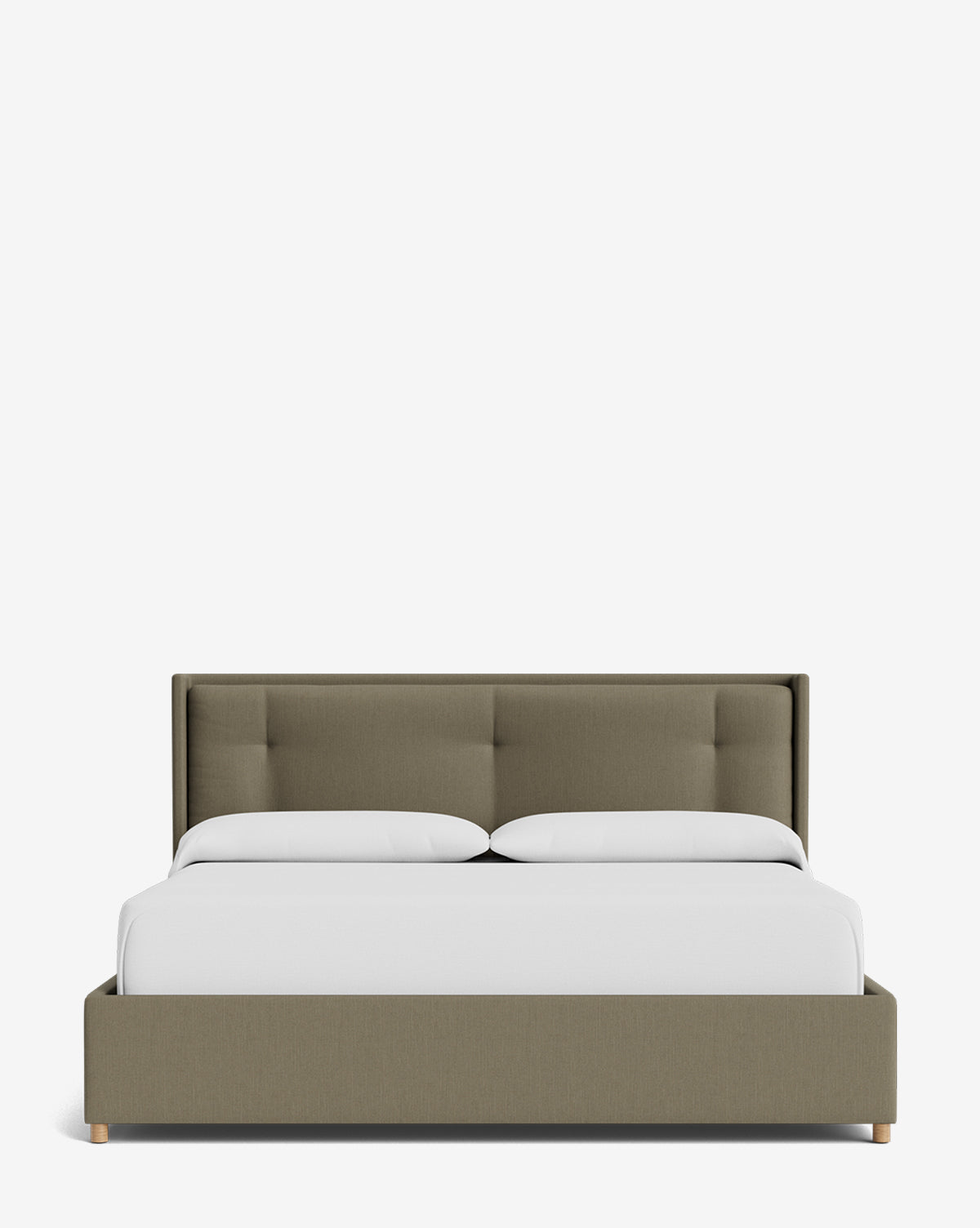 Low Profile Ria Bed Frame with Minimalist Headboard - Perfect for Small Spaces, Modern Bedrooms & Studio Apartments