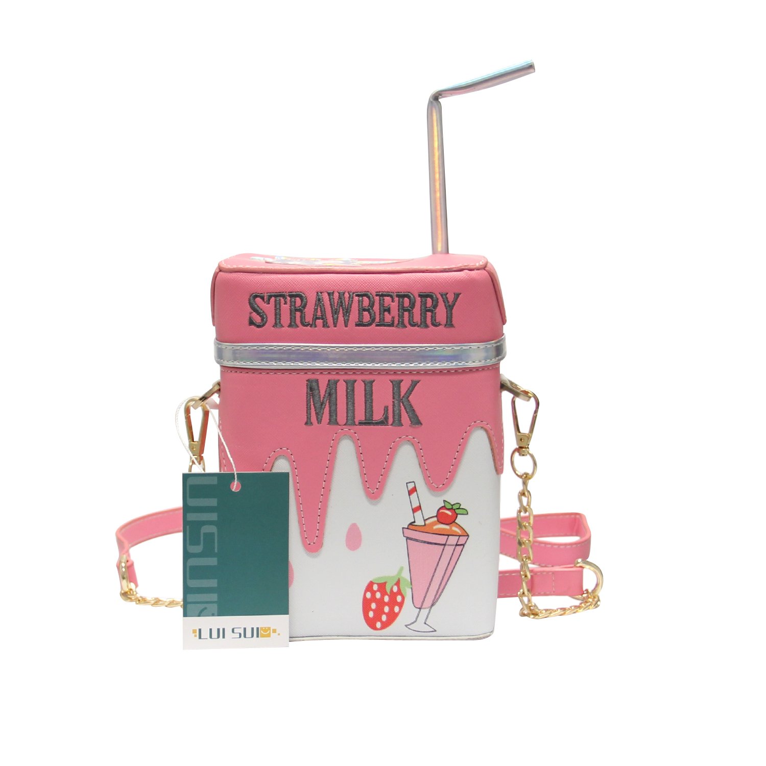 Strawberry Milk Box Crossbody Bag - Cute Phone Purse with Card Holder for Women | Perfect for Daily Use, Shopping, and Travel