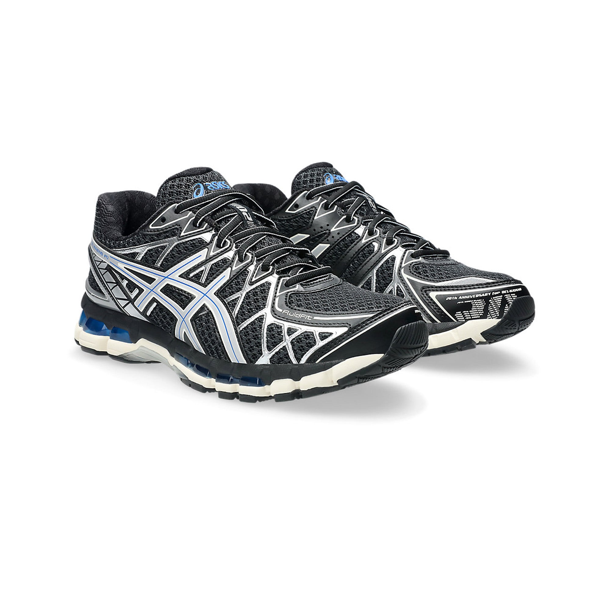 ASICS Gel Kayano 20 Running Shoes for Men - Black & Silver (2025) | Lightweight Cushioned Support for Marathon, Jogging & Gym Workouts