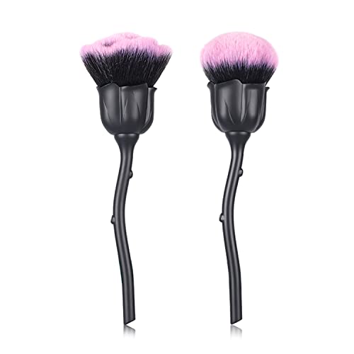2pcs Black Powder Brush&Blush Brush