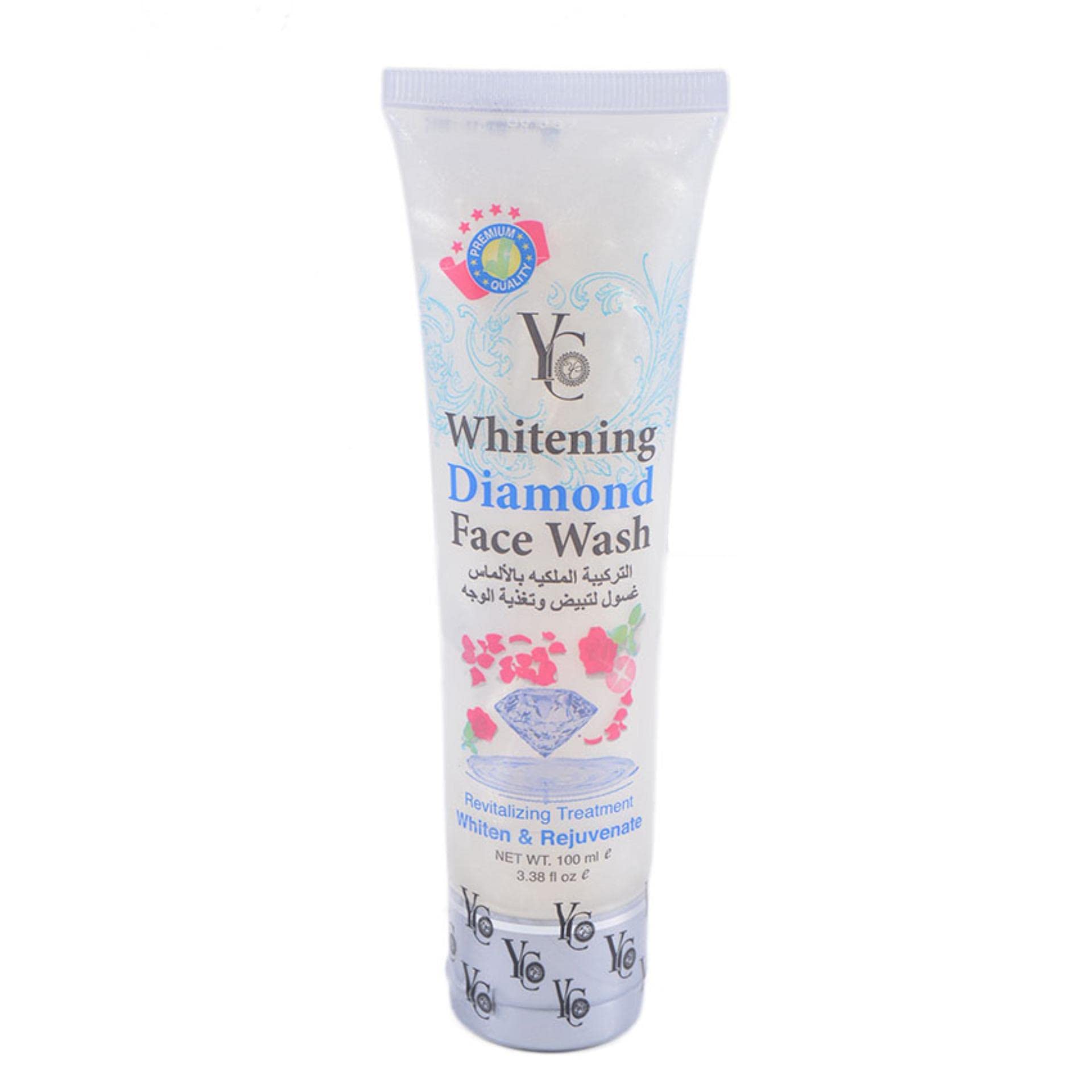 YC Whitening Diamond Face Wash - Brightening & Revitalizing Treatment for Men, Gentle Cleansing Formula to Whiten & Rejuvenate Skin, 100ml (Pack of 1) | Perfect for Daily Skincare Routine & Achieving a Radiant Glow