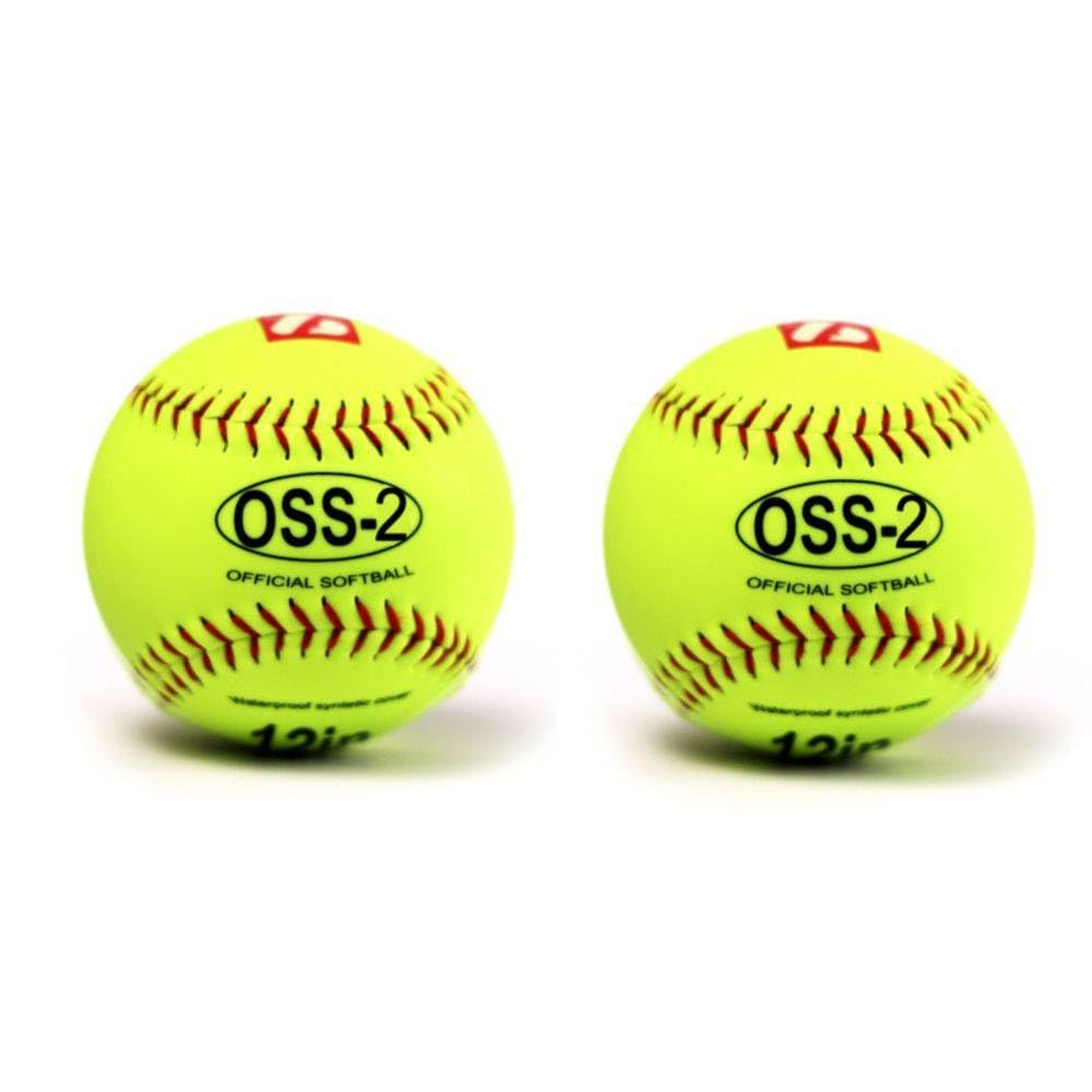 Barnett Softball Ball (12 Pack, 12-inch/30.5cm) - Official Size Yellow Practice Softballs for Training, Games & Outdoor Sports Activities