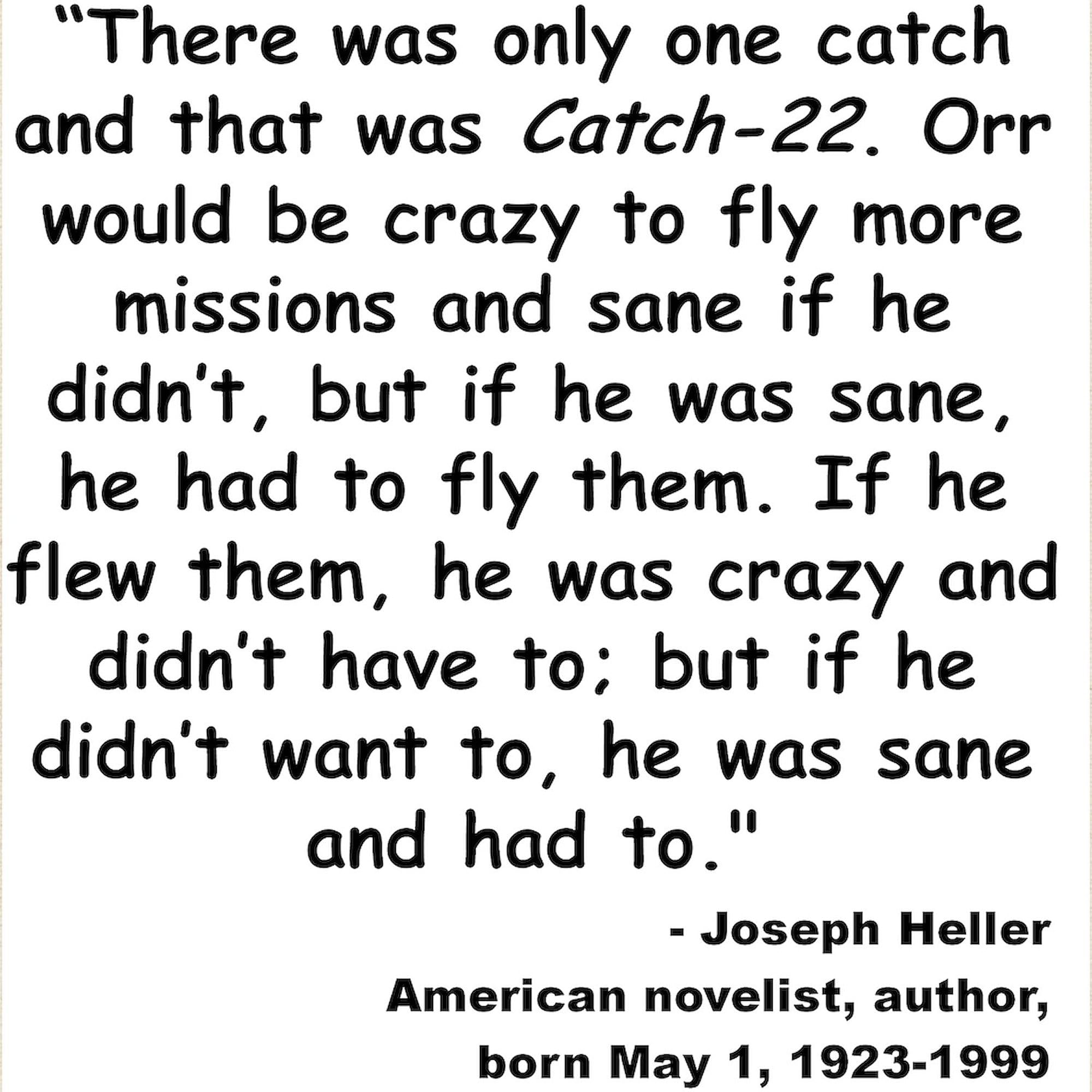 CafePress Heller Catch 22 Quote Tote Bag - Natural Canvas Reusable Shopping Bag for Groceries, Books & Beach