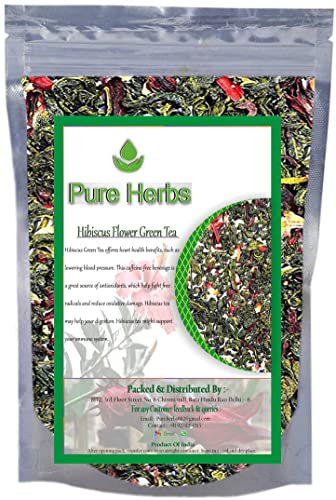 Organic Hibiscus Flower Loose Leaf Tea - 1000g Pure Herbal Green Tea for Detox & Weight Loss - Healthy Daily Drink for Wellness & Relaxation - Perfect for Iced Tea, Hot Tea & Herbal Blends