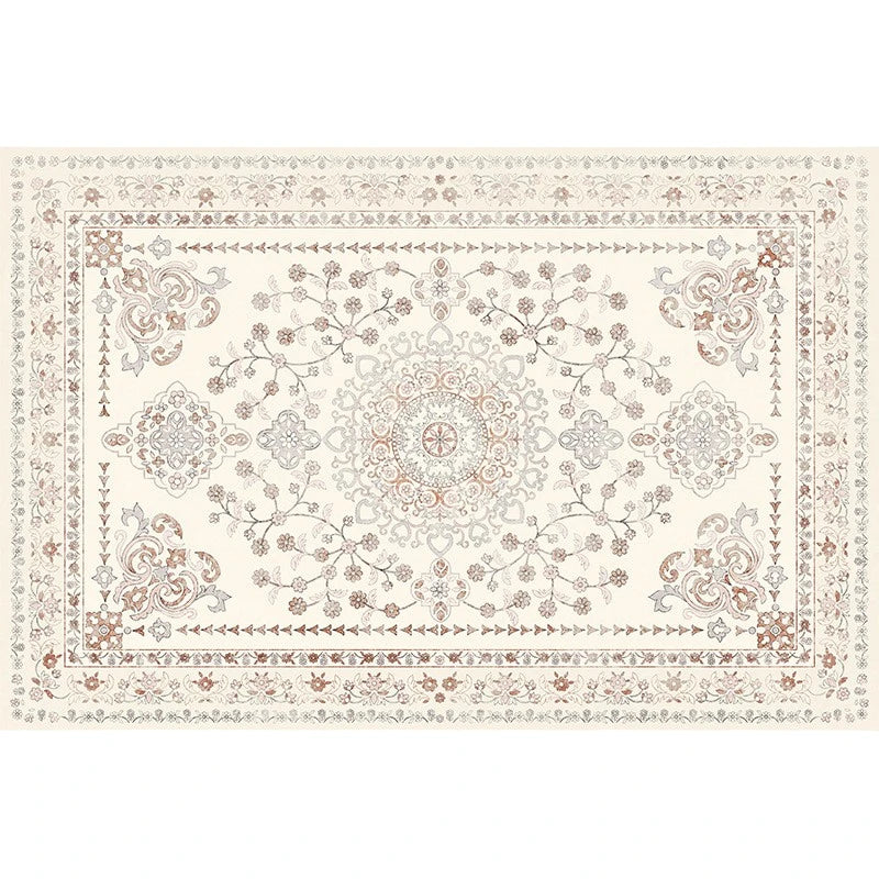 Adley Persian Faux Wool Waterproof Area Rug - Non-Slip Soft Living Room Rug for Bedroom, Dining Room, and Home Decor