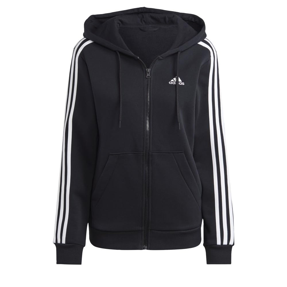 Adidas Women's Essentials Full-Zip Hoodie - Lightweight Fleece Jacket for Casual Wear, Gym & Outdoor Activities