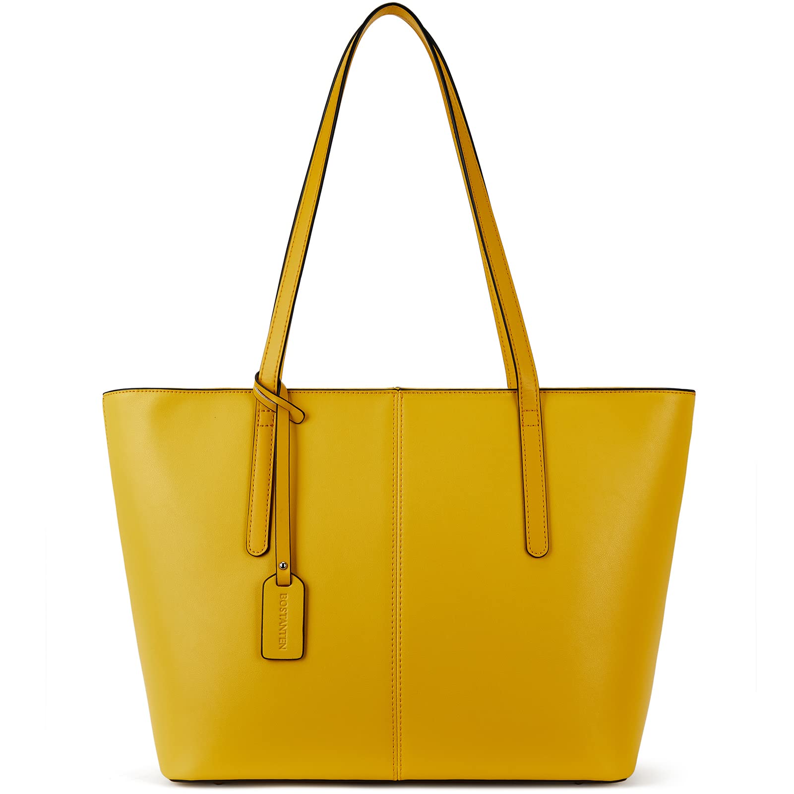 BOSTANTEN Genuine Leather Tote Bag for Women - Stylish Shoulder Purse Handbag for Work, Travel & Everyday Use