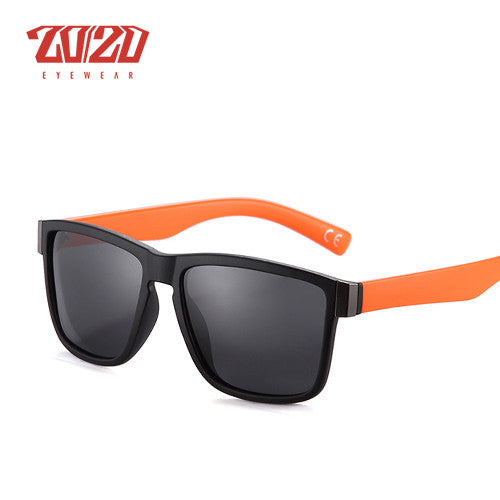20/20 Men's Classic Polarized Driving Sunglasses - UV Protection, Anti-Glare, Lightweight Frame (Black, Model PL278) - Perfect for Road Trips, Commuting & Outdoor Activities