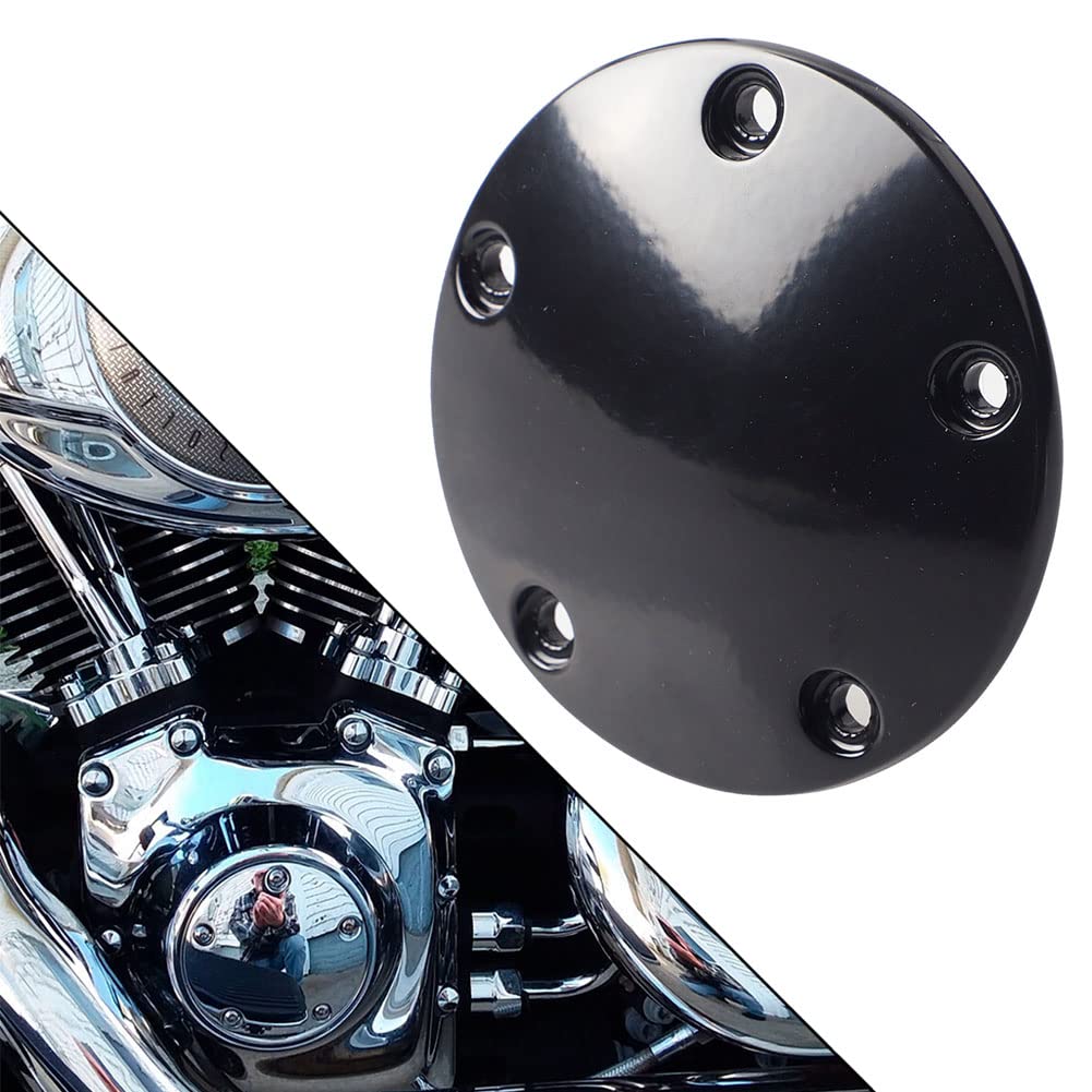 Harley Davidson Twin Cam Softail Dyna Timer Points Cover Black 7805-0080 - Motorcycle Engine Protection & Customization Upgrade for Cruisers