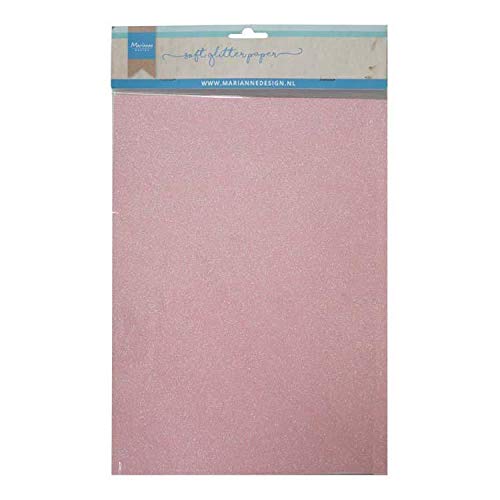 Marianne Design Soft Glitter Paper - Premium Blue Scrapbooking Paper for Card Making, DIY Crafts, Gift Wrapping & Home Decor