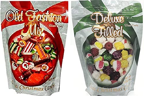 Christmas Hard Candy Variety Pack - Old Fashioned & Deluxe Holiday Candy for Gifts, Stocking Stuffers & Party Favors