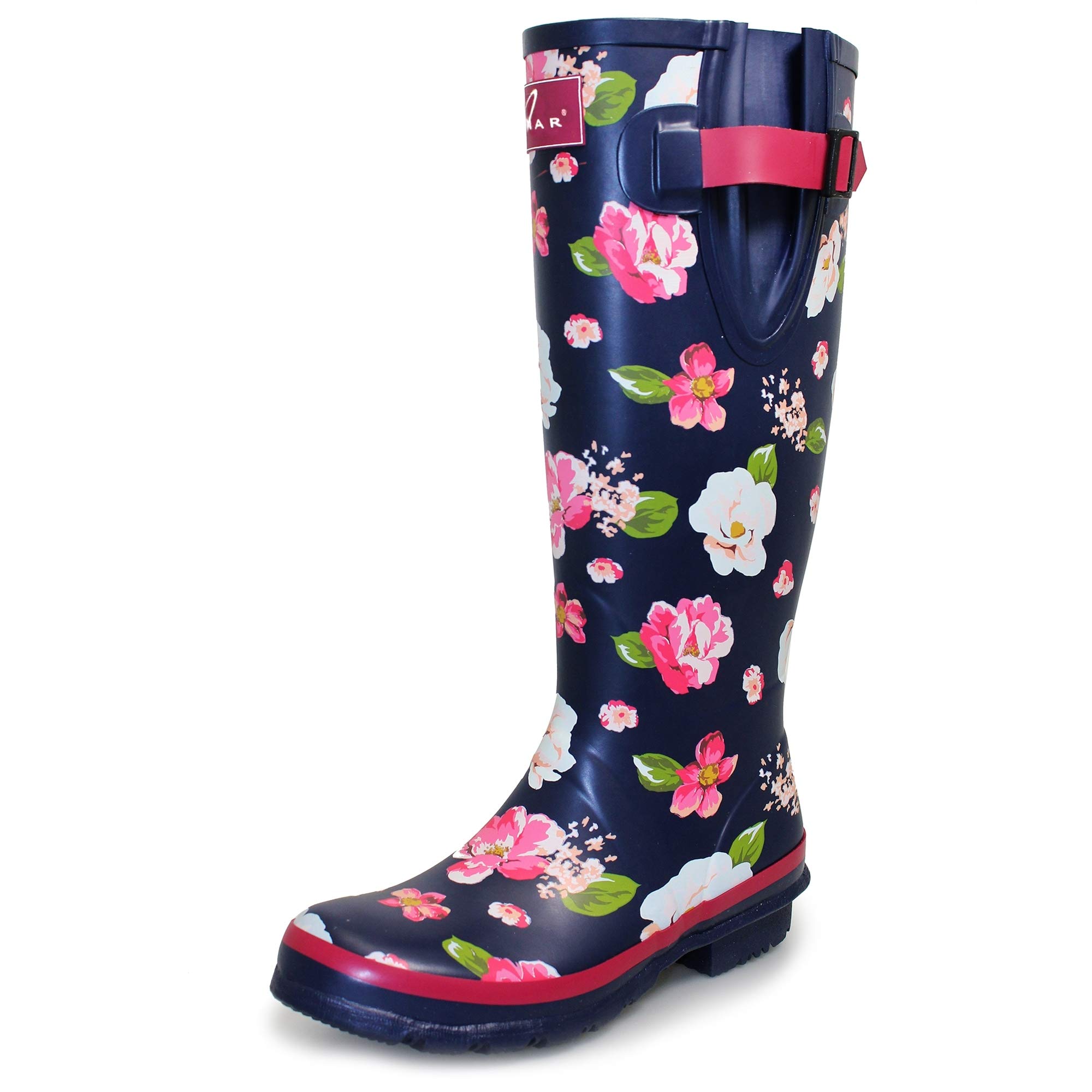 Women's Waterproof Wellington Boots - Rain & Outdoor Rubber Boots for Gardening, Hiking, and Farm Work