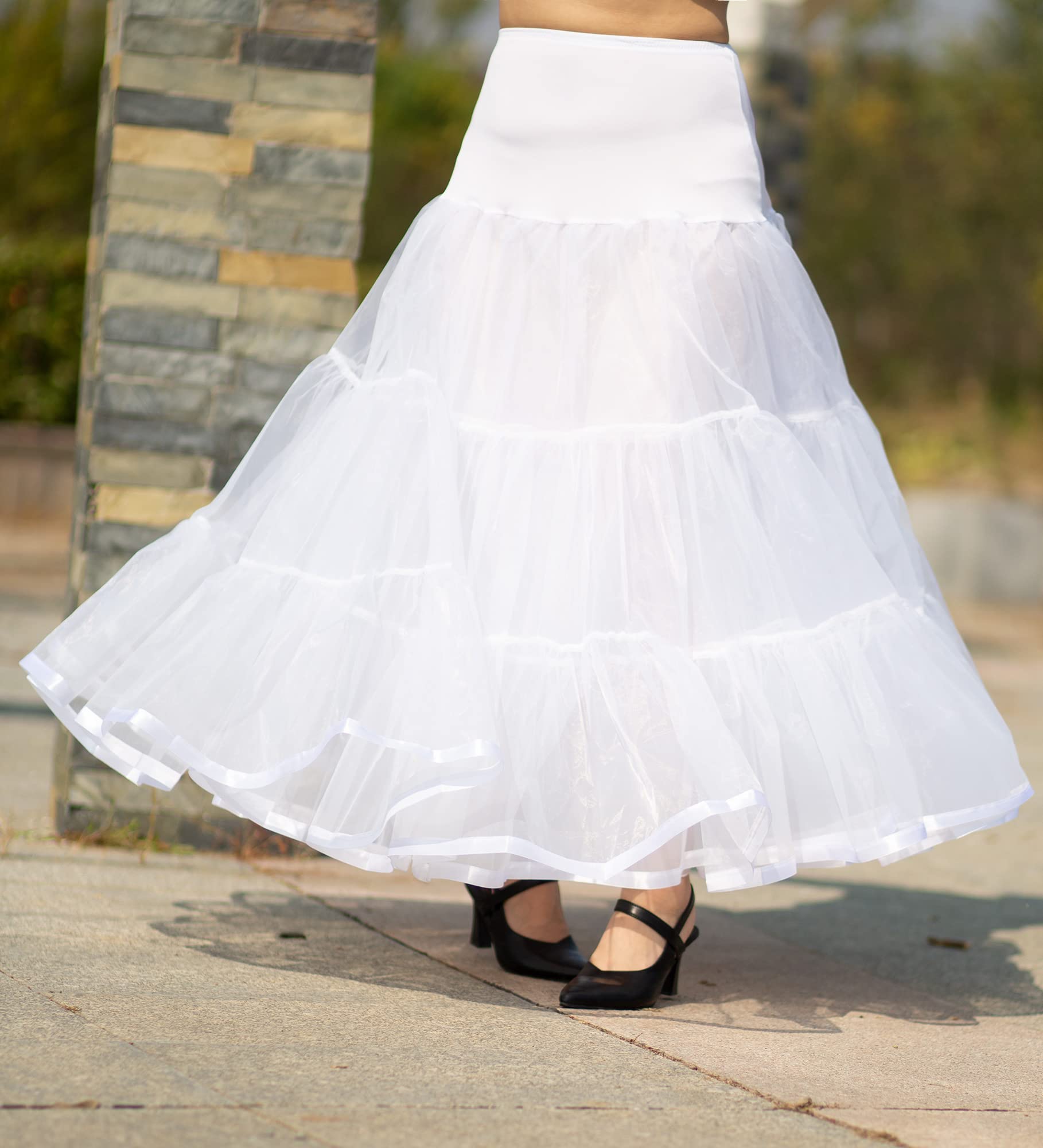 Women's Fluffy Tulle Petticoat Underskirt - Long Puffy Crinoline Slip for Wedding Dresses, Prom Gowns & Party Outfits | Perfect for Bridal, Quinceañera, Pageants & Special Occasions