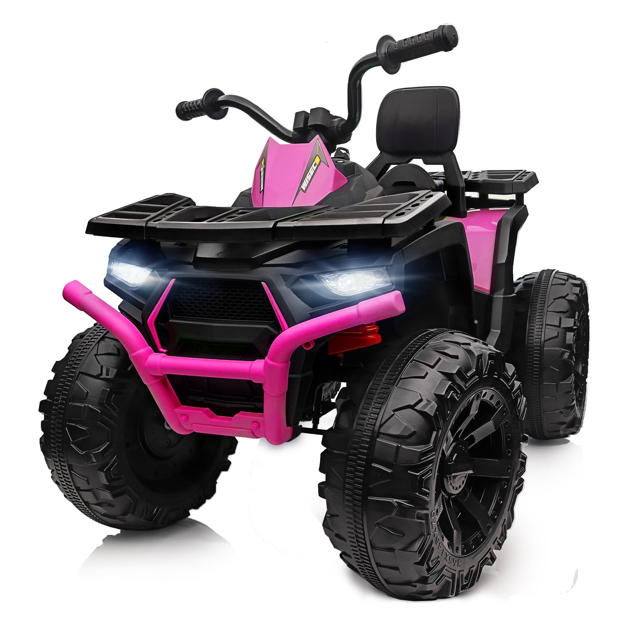 24V Kids ATV 4 Wheeler Ride-On Toy Car - 400W Powerful Motor, 2 Seater for Big Kids (Rose Pink) | Perfect for Outdoor Adventures, Backyard Play & Off-Road Fun